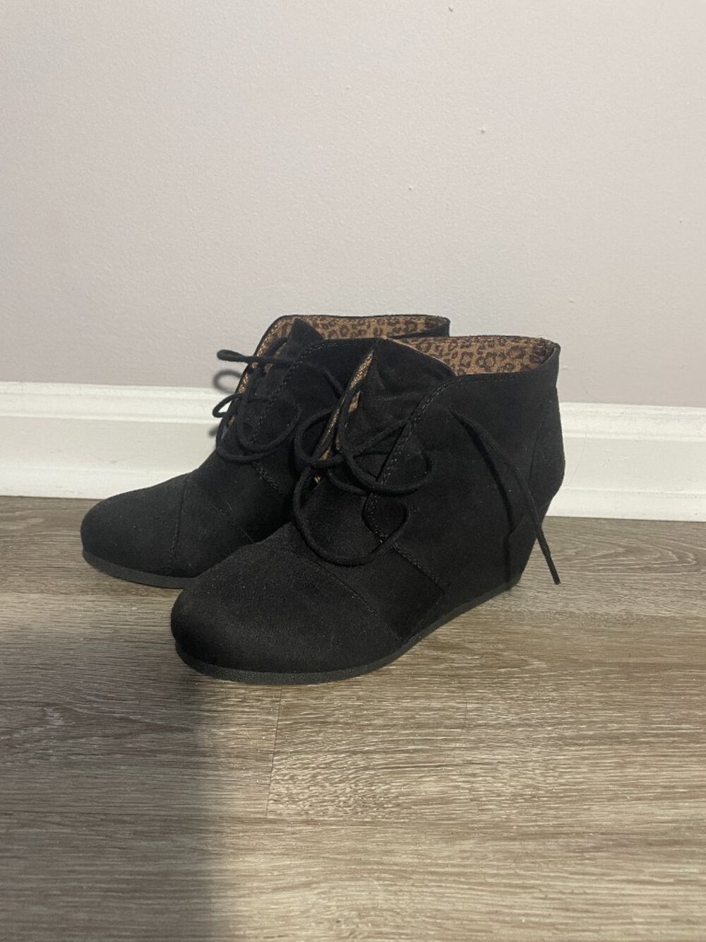 Black Oxford Style Booties